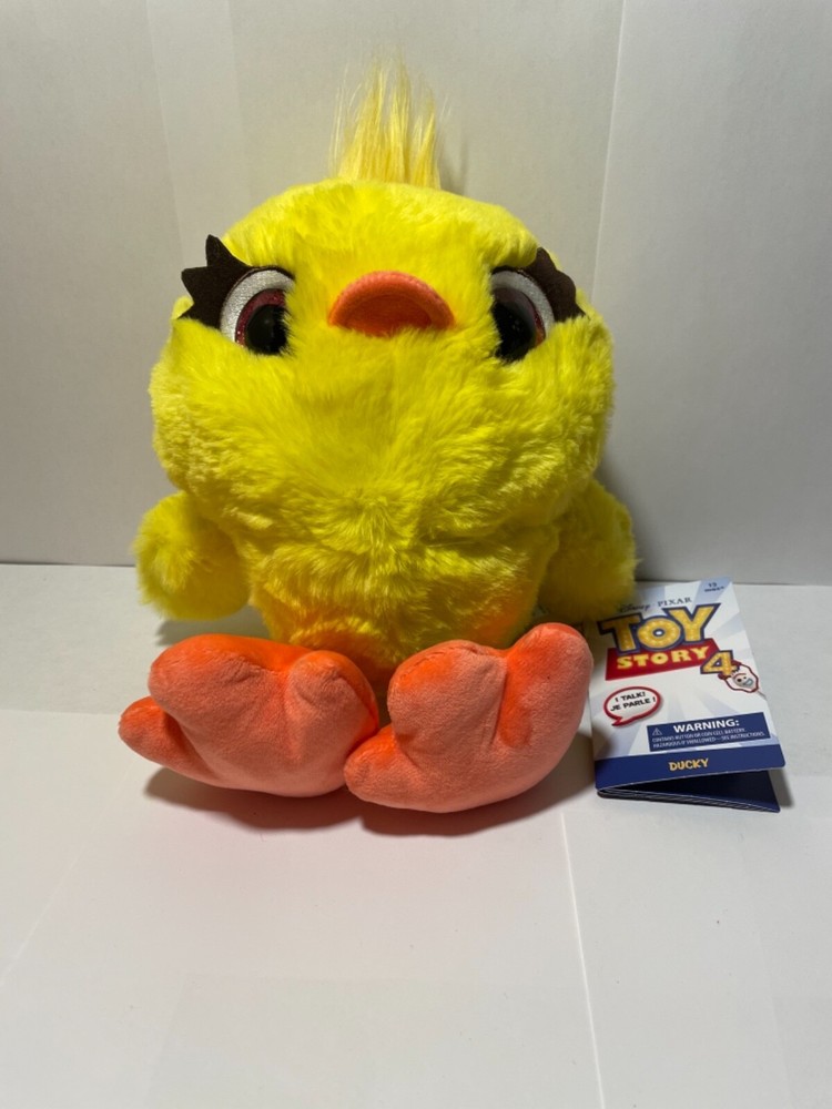 Disney Store Pixar Ducky Talking Plush Toy Story 4 10 Inch