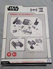 Star Wars Imperial TIE Advanced X1 4D Paper Model Kit With Stand NEW 160 Pieces