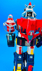 Popy Armored Fleet Dairugger XV Vintage Combining Robot Toy Die-cast Japan 1980s
