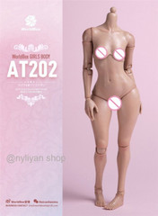 US Worldbox 1/6 AT201/AT202 Pale Suntan Flexible 12”Female Figure Body doll toy