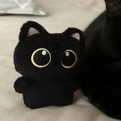 10cm Cute Black Cat Plush Toy Doll Small Pendant Cuddly Pillow Cushion