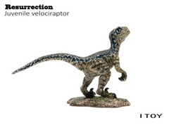 ITOY Juvenile Velociraptor Figure with Base Collections Dinosaur Model Gift Toys