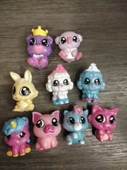 Tic Tac Toy XOXO Blip Friends Glitter Figures & Pets – LOT See Pictures) 9 Total