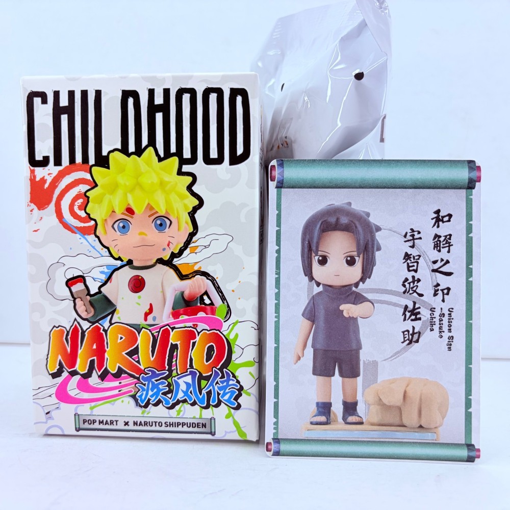POP MART x Naruto Shippuden Childhood Series Figure – Unison Sign Sasuke Uchiha
