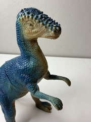 JARU Pachycephalosaurus Dinosaur Figure Blue Green Rubber Vinyl 8” #1083 Toy