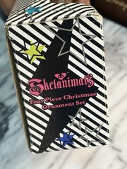 Rare🔥New Skelanimals Figurine Christmas Ornament 4 Pieces Set In Box