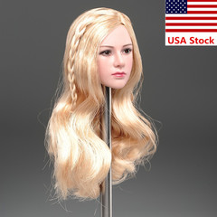1/6 Female Blonde Curly Hair Beauty Girl Head Sculpt Fit 12” TBL Action Figure