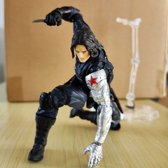STOCK Captain America Winter Soldier Action Figure Movie Around Model Toys 14cm