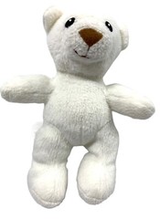 2006 Lil Luvables White Bear Spin Master Toy Teddy Fluffy Factory Hide Pocket