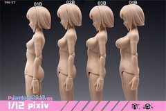 86TOYS 1/12 T86-ST04-B Suntan Super Large Bust 6″ Female Action Figure Head Body
