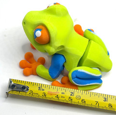 Set of Two 3D Printed Articulated Frogs – Flexible Frog Figures, Two Different S