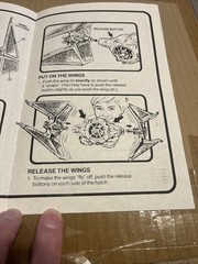Star Wars Tie Interceptor Vehicle 1983 Vintage Instructions RARE