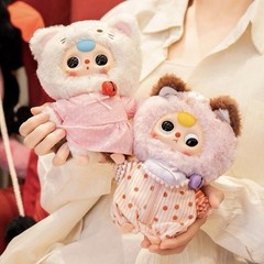 Baby Three Kitten Wardrobe Series Plush Keychain – Creme Reve