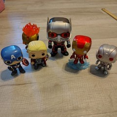Marvel Funko Pop Lot Captain America Thor Iron Man Ant-Man Ultron Ghost Rider