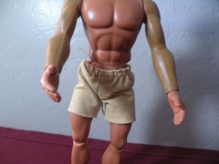 Mattel Big Jeff Action Figure 1971 Tan Trunks Karate Chop Hong Kong