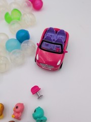 Squinkies Lot of 101 Animals People Robots Car + 80 Empty Houses