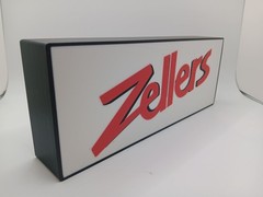 Retro Zellers logo 10″ lightbox sign zellers Canada Light Box Display