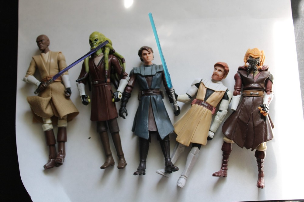 Star Wars Clone Wars Kit Fisto – Plo Koon – Mace Windu – Anakin – Obi-wan Lot