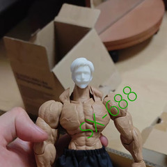 New 1/12 The Seven Deadly Sins Escanor Head Carving for 6″ Romankey Big Guy Body