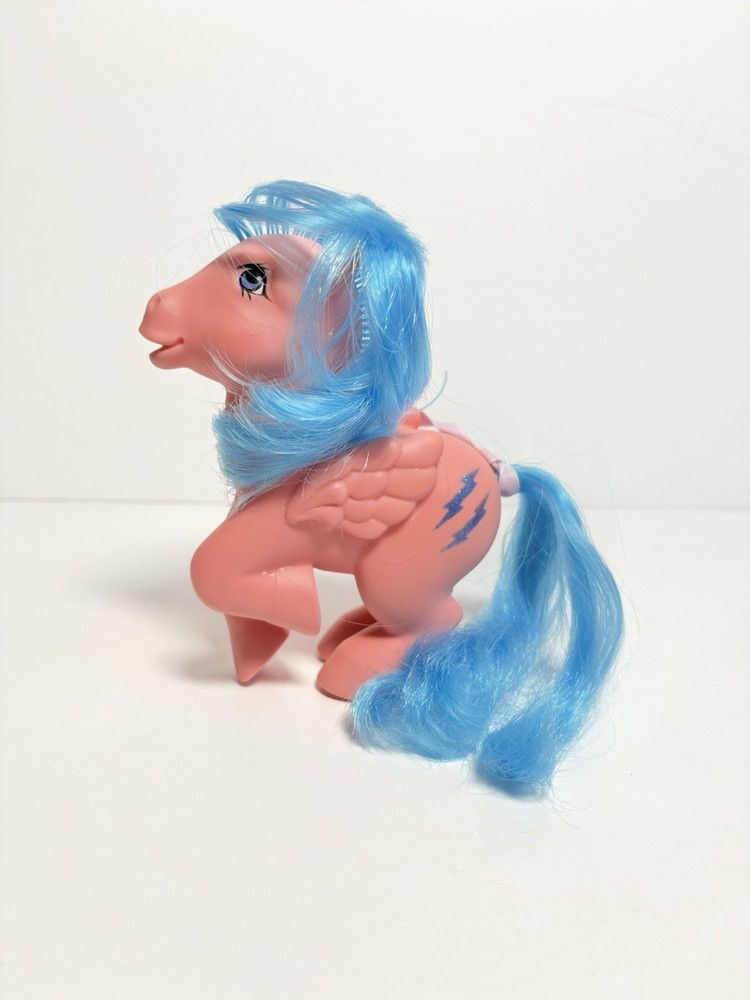 Vintage 1983 My Little Pony G1 Firefly Pink Blue Lightning Bolts Pegasus Wings