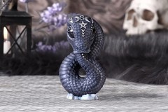Nemesis Now Cult Cuties Ouroboros Snake 9.6cm, Resin, Black, Ouroboros Occult Sn