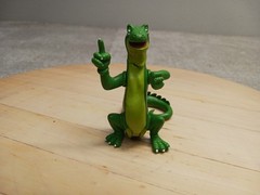 Vintage Rainforest Cafe Iggy Iguana Action Figure 2000 Poseable Green 3” Tall