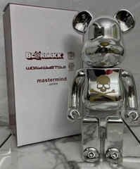 400% Bearbrick Bape Silvery Mastermind Action Figure Home Deco Art Toys Dolls