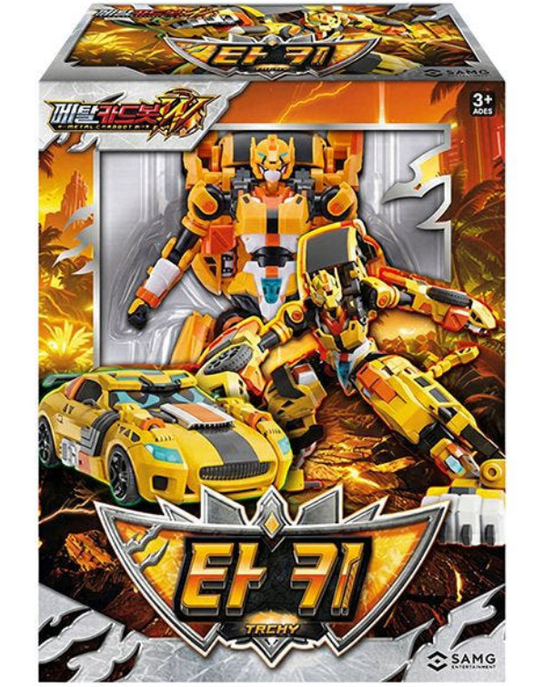 Metal Cardbot W TACHY Transforming Car Robot Korean Toy SAMG Animation Figure