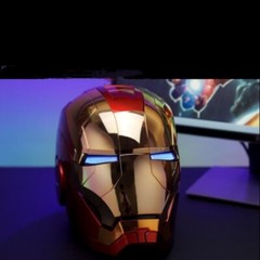 Iron Man MK5 1:1 Helmet AUTOKING Wearable Voice-control Golden Ver. Mask Cosplay