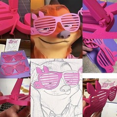 Anime Zootopia 2 Nick Little Pig Glasses Sunglasses Props Gifts Accessories
