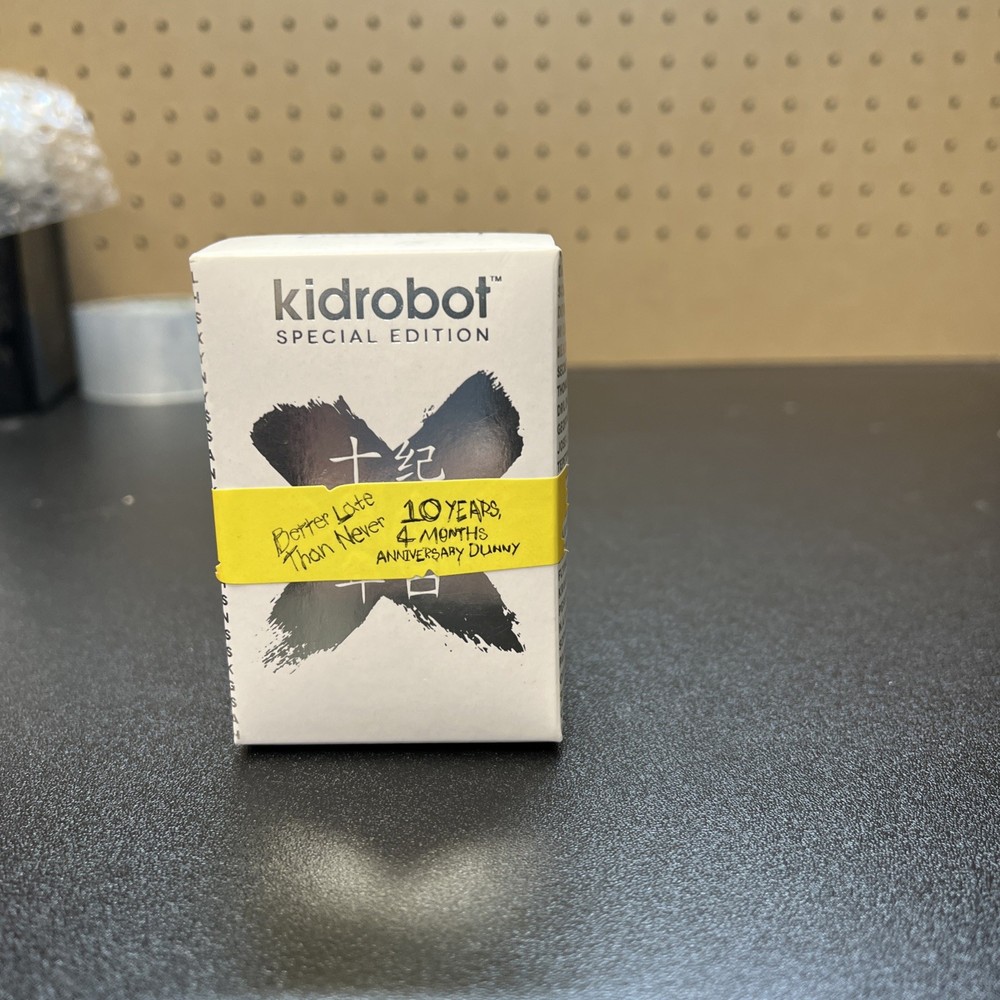 Kidrobot Special Edition 10th Anniversary DUNNY 3″ 10 Years 4 Months SILVER NEW