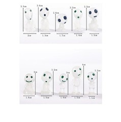 10pcs Luminous Resin Ghost Figures, Miniature Alien Decor