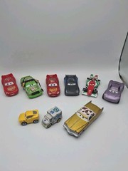 Disney Pixar Cars Lot Of 7 Die-cast & Plastic Some Missing Paint and Flaws