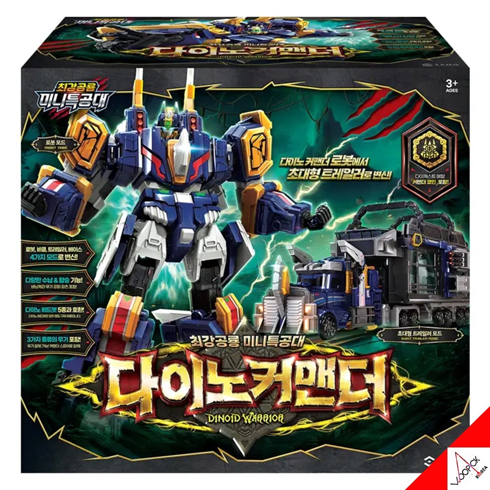 Miniforce Dinoid Warrior DINO COMMANDER Transformer Robot Trailer Toy 2025