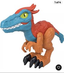 Imaginext Jurassic World Dominion Dinosaur Toy Pyroraptor XL Poseable 10-Inch Fi