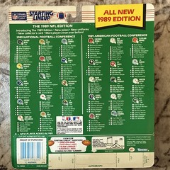 Kenner Starting Lineup 1989 NFL Edition Curt Warner Figure Card & Helmet