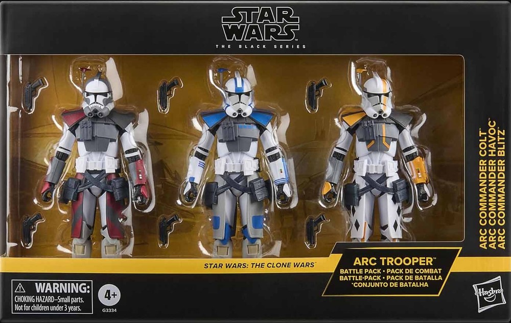 Star Wars The Black Series 6″ Figure 3-Pack – Arc Commander Colt, Havoc & Blitz