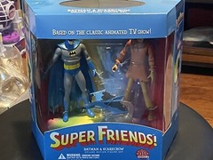 SUPER FRIENDS TV SHOW BATMAN & SCARECROW ACTION FIGURE SET DC DIRECT NEW MIB NOS