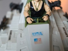 Vintage GI Joe Sgt. Slaughter with triple T Tank 1986 Hasbro