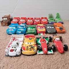 Lot Of 18 Disney’s Pixar Cars Die-Cast Racing Toys Mattel Mini Figures