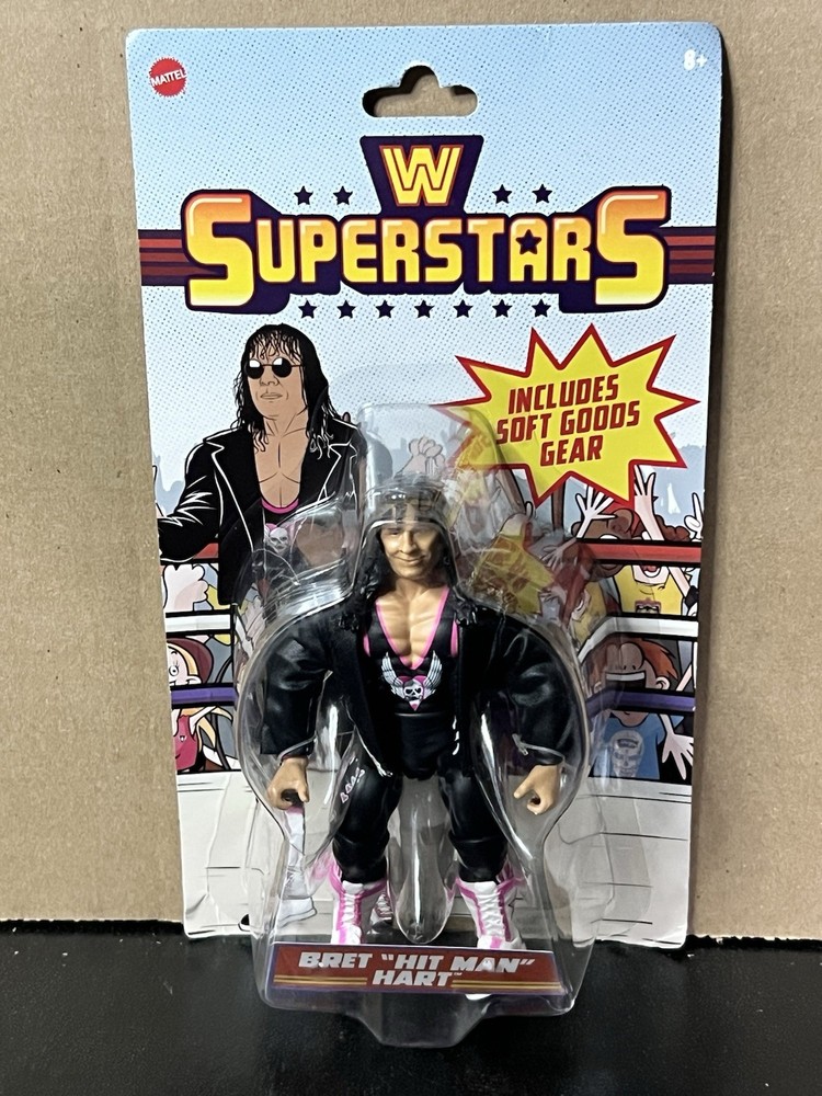 WWE Superstars Series 12 Bret “Hit Man” Hart Wrestling Action Figure DMG PKG