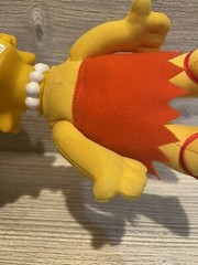 LISA SIMPSON 8″ DOLL 1990 Plush With Plastic Head Vintage Simpson Collectible