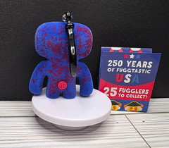 Fuggler 250 Years Of Fuggtastic Usa Bag Clip Flocked Rare 4th of July