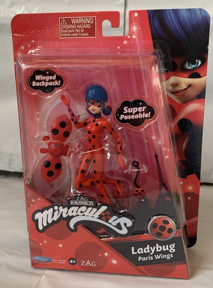 Miraculous Ladybug Paris Wings 6″ Figure Playmates Toys Zag Heroez