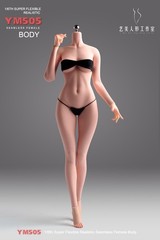 YM505 1/6 Flexible Female Body Pale Big Breast Slender Waist Details 12″ Figure