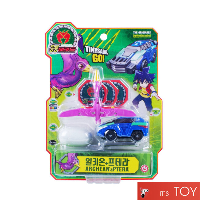 Dino Mecard Capture Car ARCHEAN & PTERA Pteranodon Transforming Dinosaur Toy Set