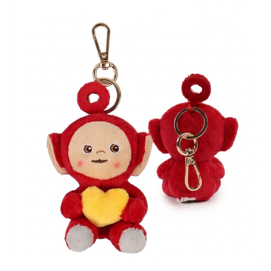 Teletubbies Po Heart Plush Keychain 9cm Authentic Licensed Doll Bag Charm Red