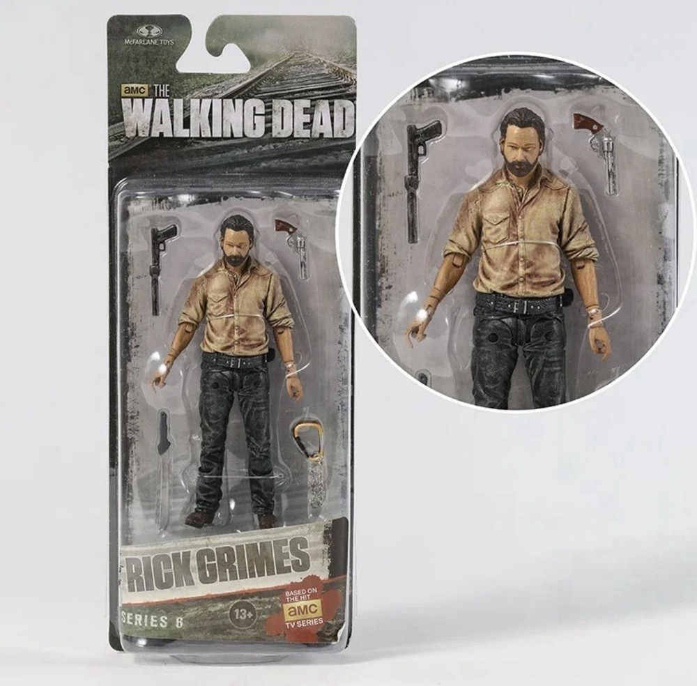 AMC The Walking Dead Series 6 Rick Grimes Figure with Machete & Revolver