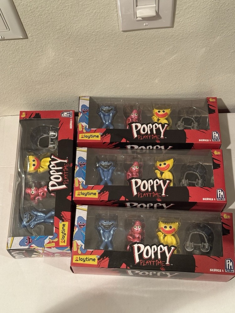 POPPY PLAYTIME ~ Collectable Figure 4-Pack Huggy Wuggy, Boogie Bot ~ NEW