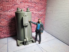 Vertical Boiler Model Prop 1/12 Scale Garage Display Dollhouse Diorama